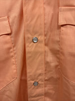 New Men’s Tem Tex Bright Orange Long Sleeve Pearl Snap 15 X 33 Medium K-91