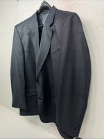 New Men’s Circle S Blue Plaid Suit Jacket 48R #25832 X-607
