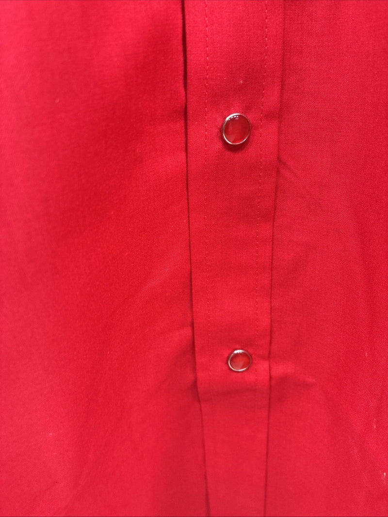 New Men’s ELY Cattleman Red Short Sleeve Pearl Snap 18 2XL AA-110