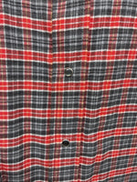 New Kids Panhandle Slim Red Plaid Long Sleeve Pearl Snap Size 10 CC-96