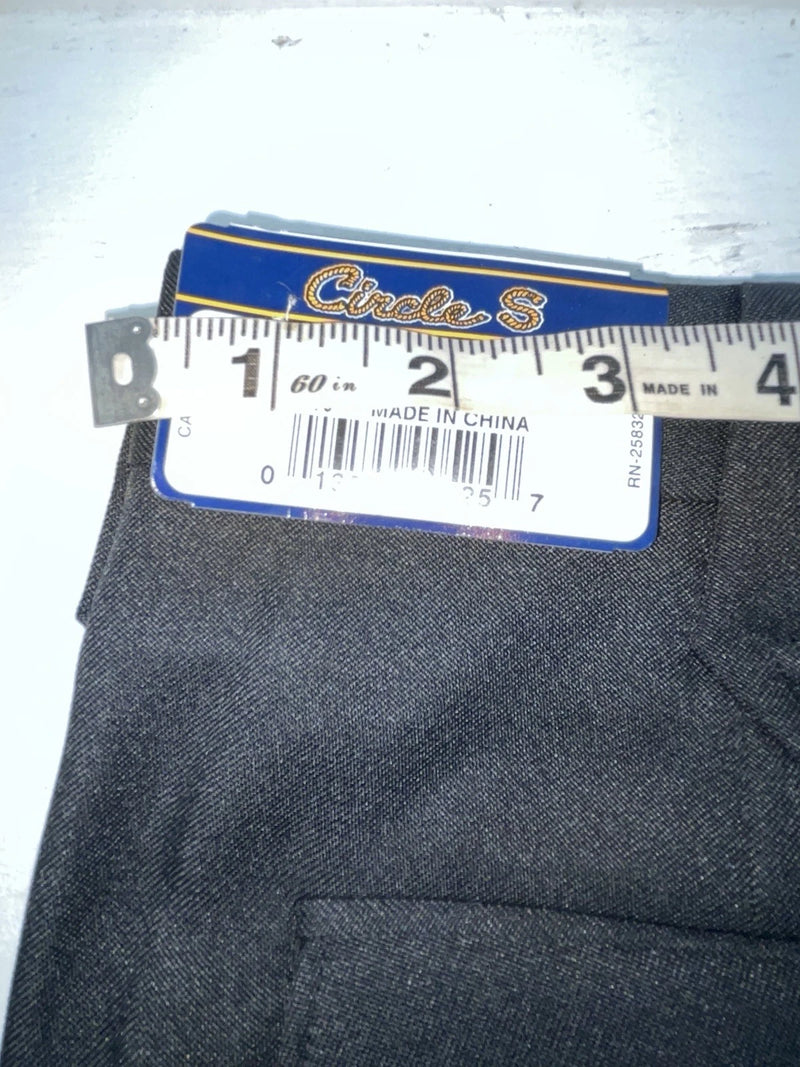 New Vintage Black Circle S Polyester Pants #CP4793 XX-63