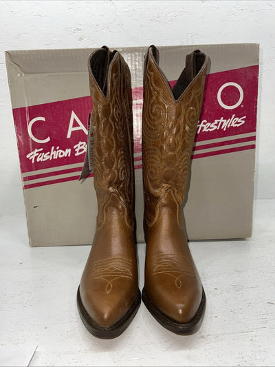 New Women’s Brown Capezio Cowboy Boots. L 394 6.5 6 1/2. 19-135