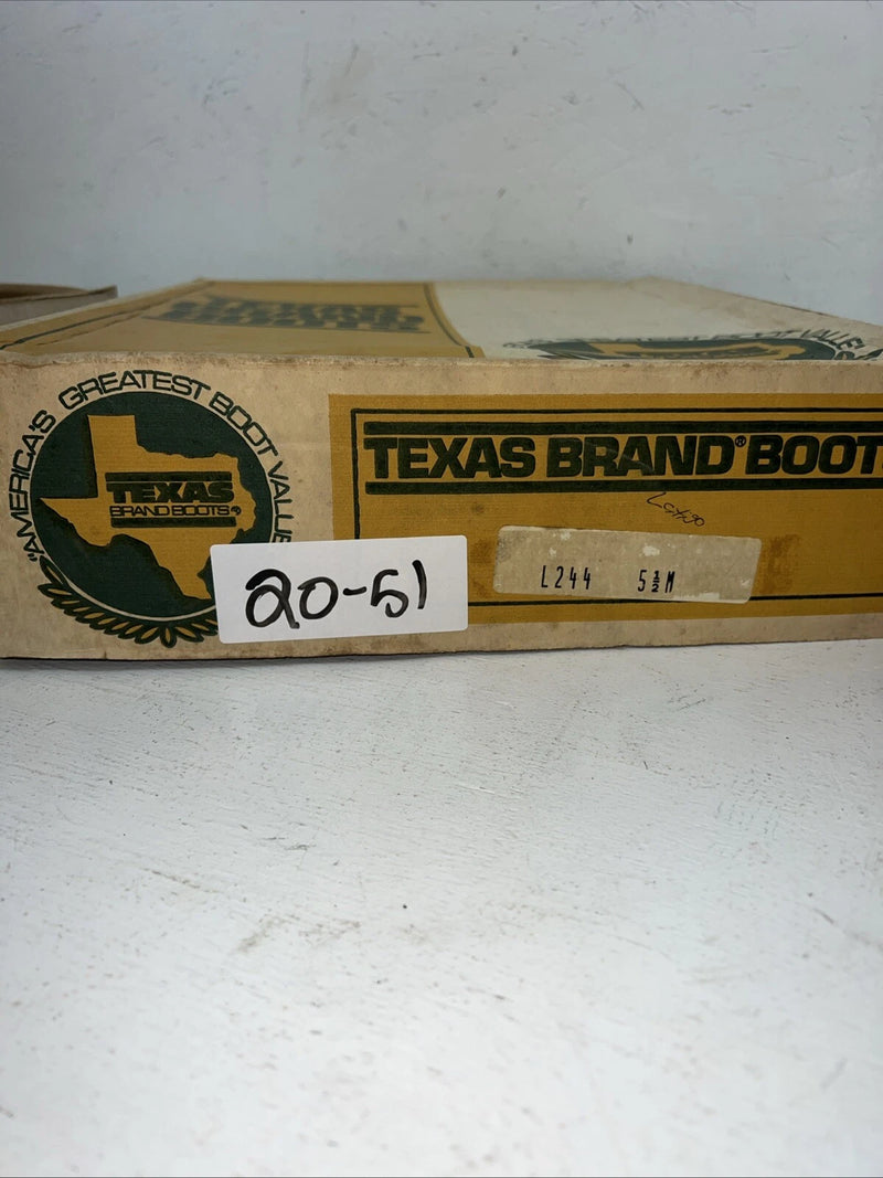 New Woman’s Brown Texas Brand Cowboy Boots. L244 5.5 5 1/2 M. 20-51