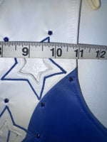 New Kids Blue White And Stars 1849 Cut Off Zip Up Vest S #77872 3B-66