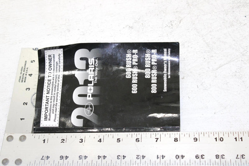 2013 Polaris 600 Rush Pro R Oem Owners Manual SP29