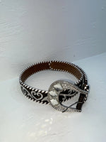 New Black Genuine Leather Nocona Stitched And Weaved S Belt #N3488802 Z-147