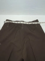 New Vintage Brown H Bar C Polyester Pants #MR477 SS-48