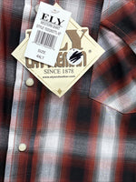 New Men’s ELY Cattleman Orange Red Flannel Short Sleeve Pearl Snap 4XL E-65