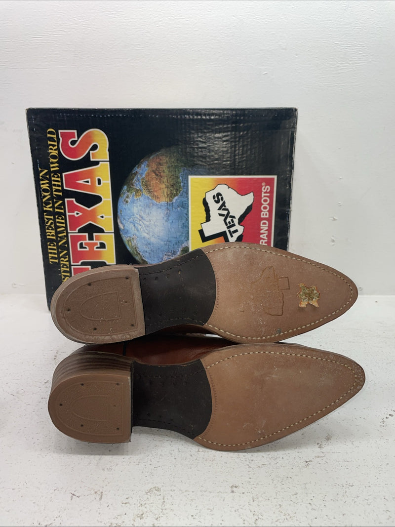 New Men’s Brown Texas Brand Cowboy Boots. M 80 10.5 10 1/2 D. 7-111
