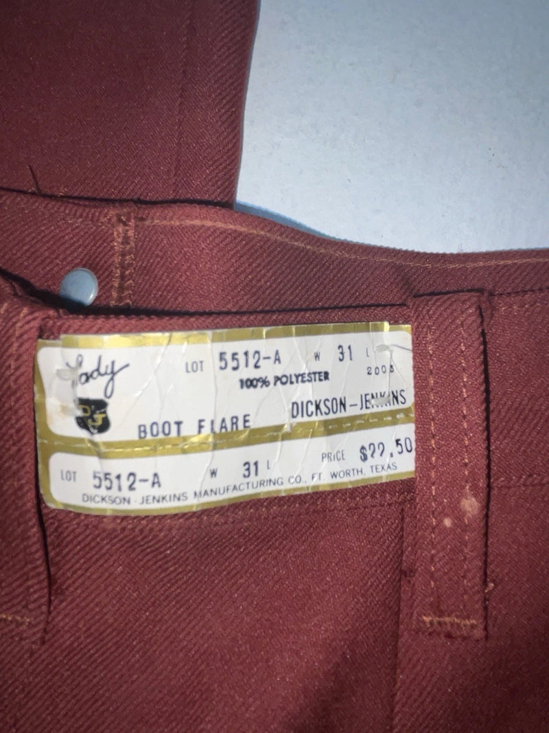 New Vintage Red Dickson Jenkins Polyester Pants #5512 OO-59