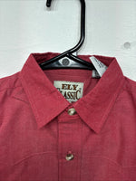 New Girls ELY Cattleman Pink Long Sleeve Button Up Small DD-133