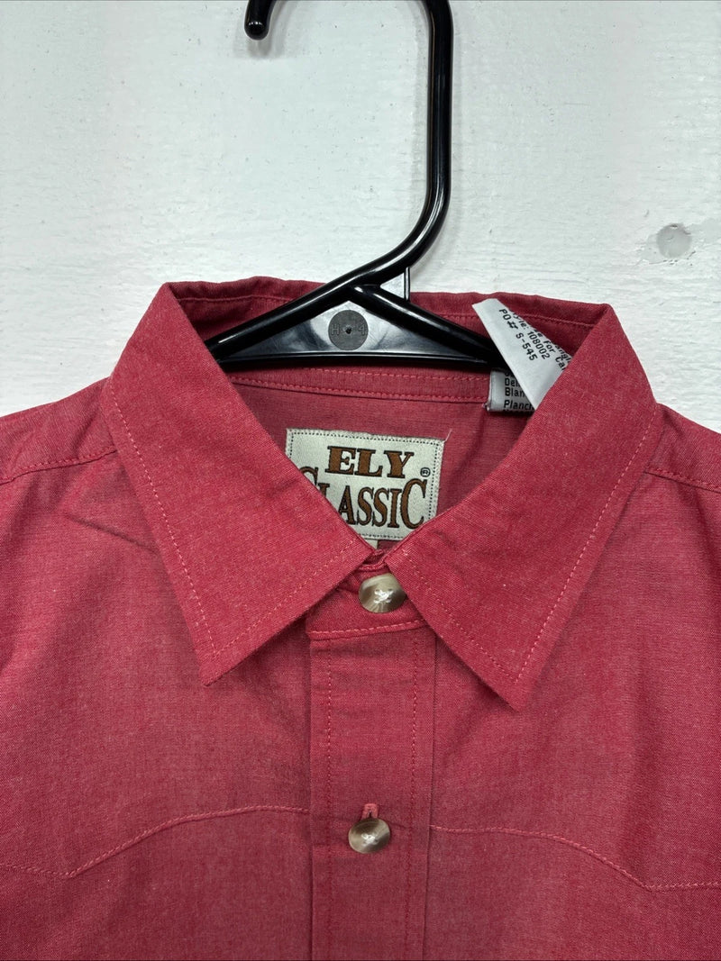 New Girls ELY Cattleman Pink Long Sleeve Button Up Small DD-133