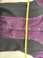 New Women’s Roughrider Purple Black Long Sleeve Button Up Small 3B-8
