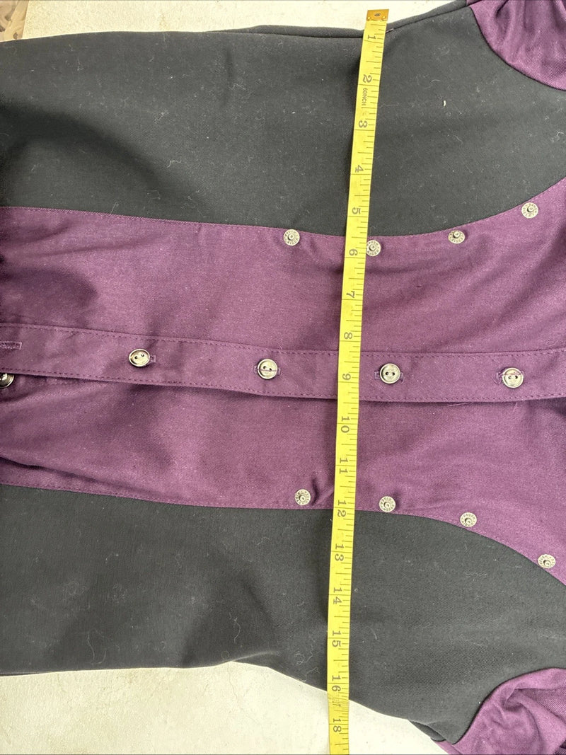 New Women’s Roughrider Purple Black Long Sleeve Button Up Small 3B-8