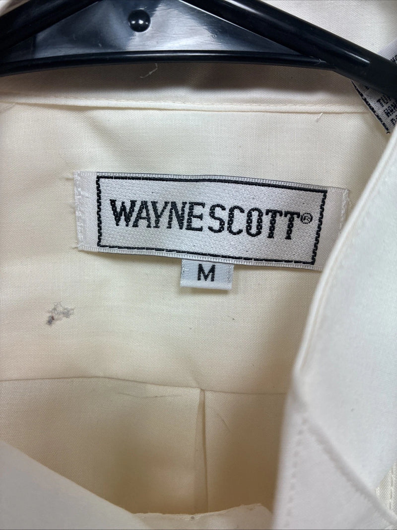 New Wayne Scott Yellow Long Sleeve Button Up English Shirt Medium X-89