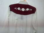 New Women’s ELY Cattleman White Red Flower Long Sleeve Button Up M #3802 3C-42