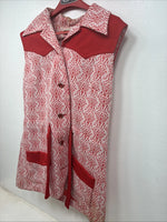 New Women’s Western Heritage Pink Designed Sleeveless Button Up Size 12 YY-129