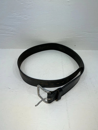 New Black Genuine Leather 34” Belt #UN701 JJ-51