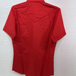 New Men’s ELY CattleMan Red short sleeve pearl snap 14.5 small B-72