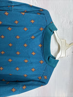 New Men’s Wrangler Teal Designed Short Sleeve Polo Short XL J-32