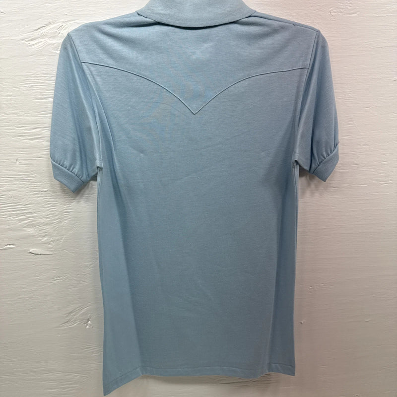 New Men’s Panhandle Blue short sleeve polo Small B-63