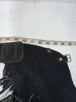 New Black ABetta Show Chaps With Fringe Adjustable Waist XL 46” L-33