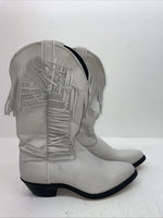 New Women’s White With Fringe Capezio Cowboy Boots. L 697 8 M. 16-47