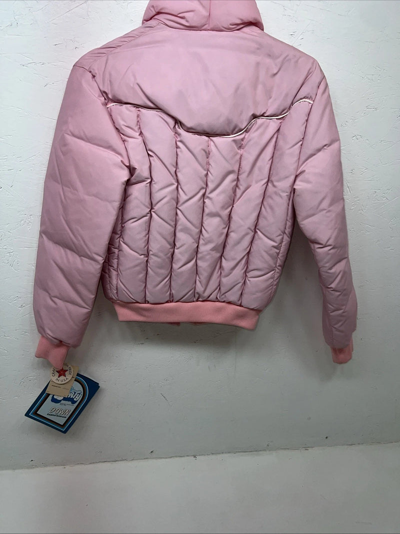 New Women’s Comfy Pink puffer Jacket Size 12 #05704 QQ-15 