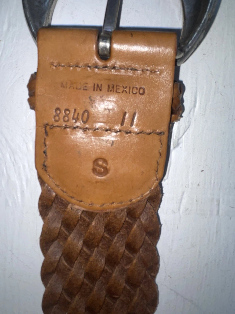 New Brown Genuine Leather Braided S Belt #8840 NN-95 