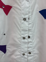 New Women’s H Bar C White Designed Long Sleeve Pearl Snap Size 30 MM-53