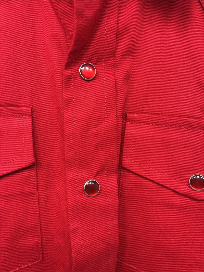 New Boys Western Express Red Long Sleeve Pearl Snap Medium DD-121