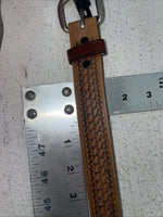 New Brown Genuine Leather Wrangler Tooled 34” Belt #593-02 Z-9