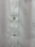 New Womens White Horse White Rose Long Sleeve Pearl Snap Large II-91