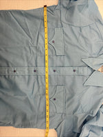 New Men’s Dickson Jenkins Blue Long Sleeve Pearl Snap 16 Large AA-118