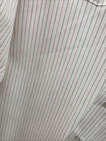 New Men’s H Bar C White Stripe Long Sleeve Pearl Snap 16.5 Large AA-38