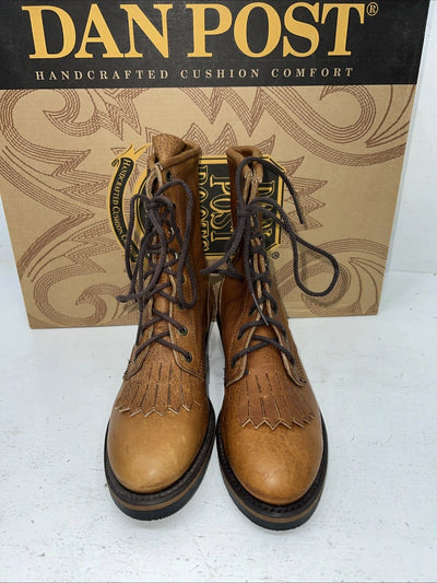 New Women’s Brown Dan Post Lace Up Cowboy Boots. DP59003 6 M. 20-141