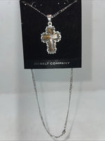 New Women’s Silver Strike Copper Cross Chain Necklace. N141 A-67