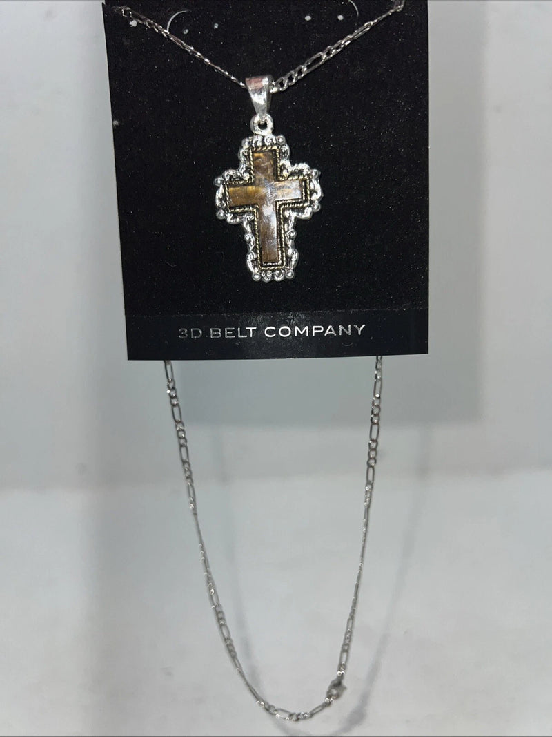 New Women’s Silver Strike Copper Cross Chain Necklace. N141 A-67