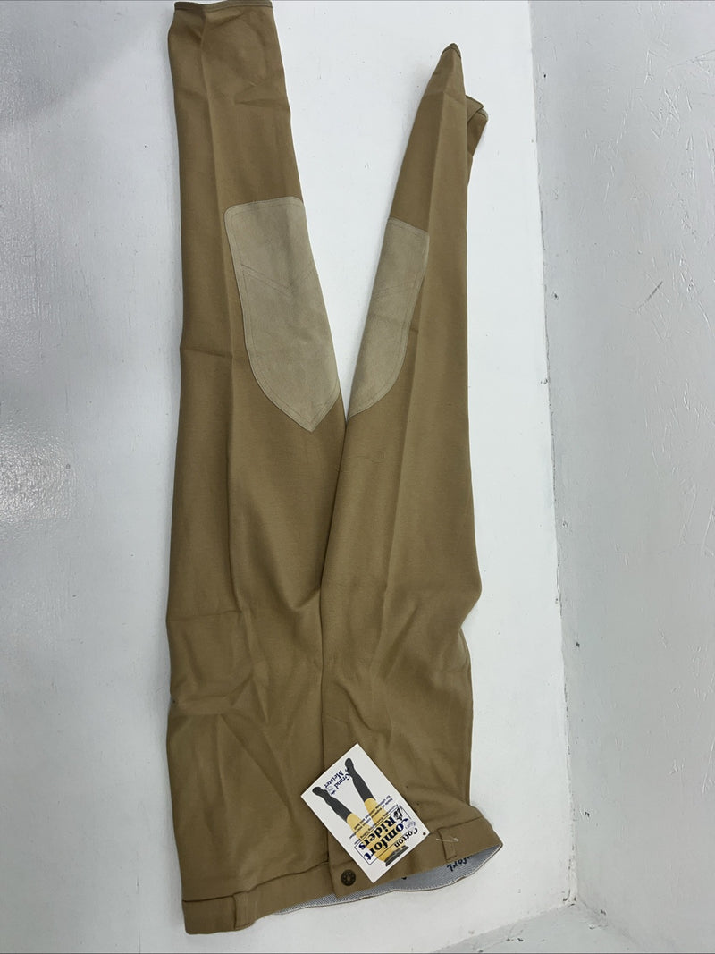 New Women’s Tan Comfort Riders Hunt Meister English Breeches. 36 L D-58