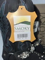 New Children’s Black And Blue Smokey Mountain Cowboy Boots 3283 9 R 24-18