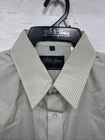 New Men’s White Horse Yellow Stripe Short Sleeve Pearl Snap Large CC-45