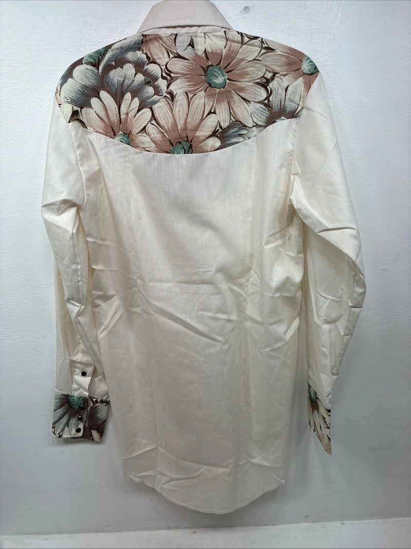 New Women’s Ten Tex Floral Long Sleeve Pearl Snap 14.5 Medium LL-13