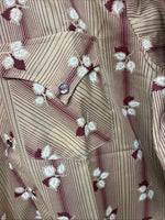 New Women’s ELY Plains Yellow Red Floral Long Sleeve Pearl Snap 16 X 33 II-9