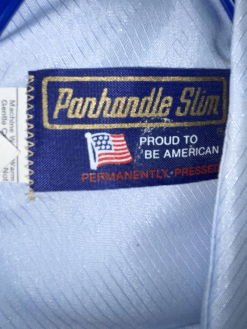 New Women’s Blue Panhandle Slim Long Sleeve Button Up Shirt M #3309 3B-96