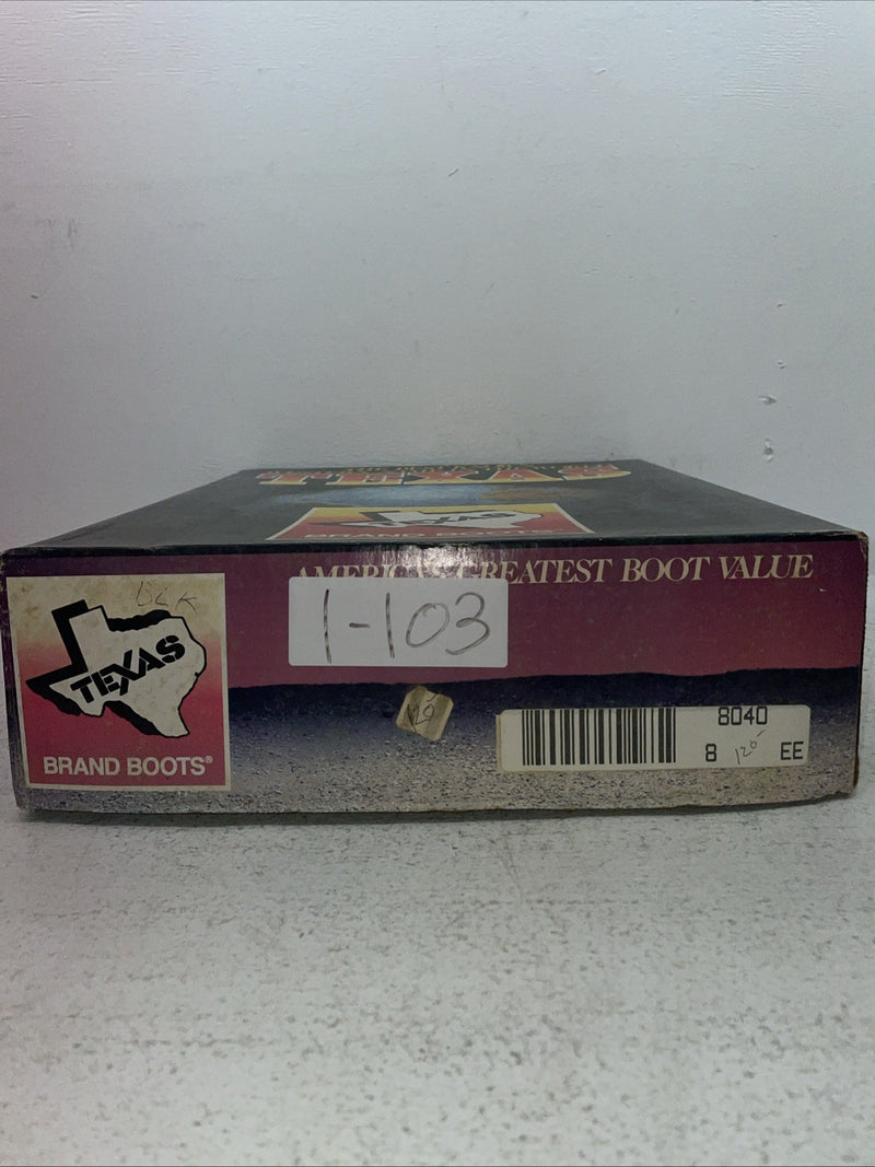 New Men’s Black Texas Brand Cowboy Boots. 8040 8 E E. 1-103