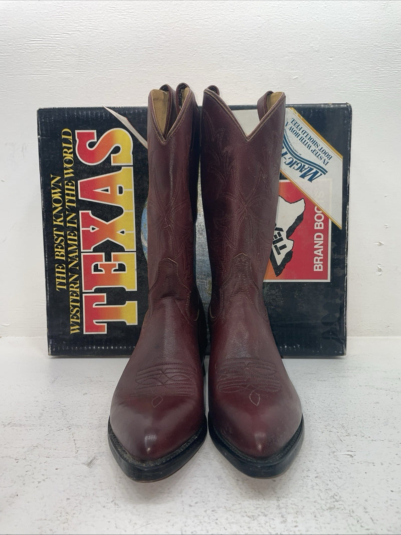 New Men’s Red Texas Brand Cowboy Boots. 7863 9.5 9 1/2 D. 6-87