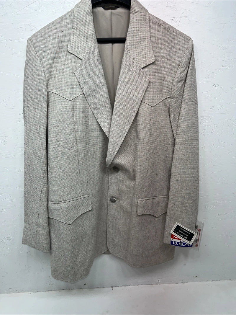 New Men’s Pioneer Wear Grey Suit Jacket 42L #12007 T-609