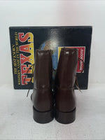 New Men’s Brown Lace Up Texas Brand Cowboy Boots. 8721 9.5 9 1/2 D. 5-44