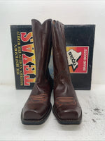 New Men’s Brown Texas Brand Cowboy Boots. M 811 13 D. 10-49