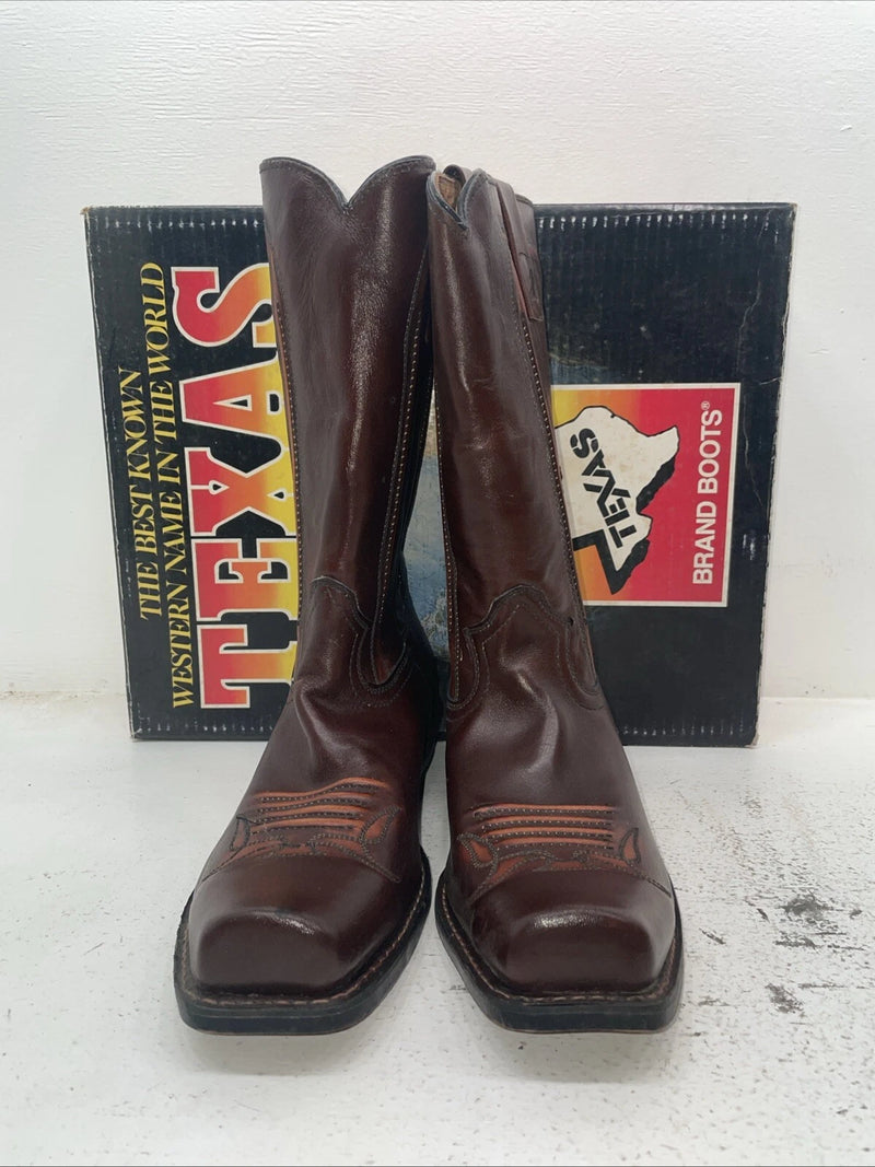 New Men’s Brown Texas Brand Cowboy Boots. M 811 13 D. 10-49